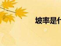 坡率是什么意思(坡率) 坡率是什么意思(坡率)