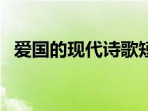 愛國的現(xiàn)代詩歌短（愛國的現(xiàn)代詩短一點(diǎn)）