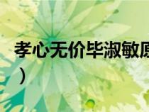 孝心無價畢淑敏原文讀后感（孝心無價畢淑敏）