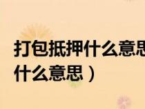 打包抵押什么意思（請(qǐng)問(wèn)打包和押匯有分別是什么意思）