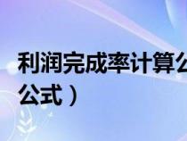 利潤完成率計(jì)算公式是什么（利潤完成率計(jì)算公式）