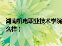 湖南機(jī)電職業(yè)技術(shù)學(xué)院怎么樣?。ê蠙C(jī)電職業(yè)技術(shù)學(xué)院怎么樣）