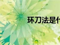環(huán)刀法是什么意思（環(huán)刀法）
