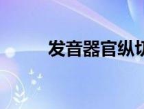 發(fā)音器官縱切面示意圖（讀音器）