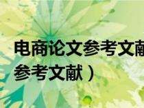 電商論文參考文獻有哪些好詞好句（電商論文參考文獻）