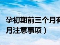孕初期前三個(gè)月有什么要注意嗎（早孕前三個(gè)月注意事項(xiàng)）