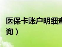 醫(yī)保卡賬戶明細(xì)查詢系統(tǒng)（醫(yī)?？ㄙ~戶明細(xì)查詢）