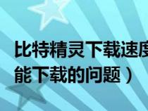比特精靈下載速度慢怎么辦（關(guān)于比特精靈不能下載的問題）