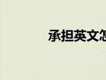 承擔英文怎么讀（承擔英文）