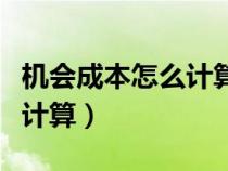 機會成本怎么計算公式經(jīng)濟學（機會成本怎么計算）