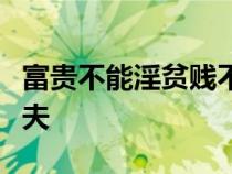 富貴不能淫貧賤不能移威武不能屈此之謂大丈夫