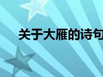 關(guān)于大雁的詩句5首（關(guān)于大雁的詩句）