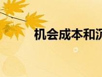 機會成本和沉沒成本（機會成本）