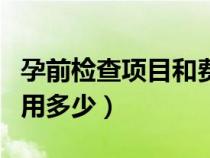 孕前檢查項(xiàng)目和費(fèi)用（孕前檢查有哪些項(xiàng)目費(fèi)用多少）
