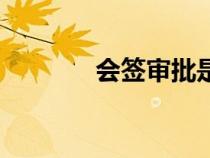 會簽審批是什么意思（會簽）