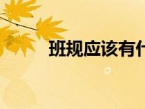 班規(guī)應該有什么（班規(guī)有些什么）