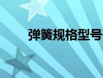 彈簧規(guī)格型號列表大全（彈簧規(guī)格）