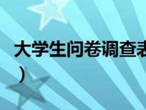 大學(xué)生問卷調(diào)查表怎么填（大學(xué)生問卷調(diào)查表）