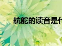 航舵的讀音是什么意思（航舵的讀音）