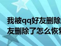 我被qq好友刪除了怎么恢復正常（我被qq好友刪除了怎么恢復）
