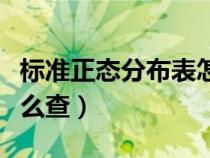 標(biāo)準(zhǔn)正態(tài)分布表怎么查看(標(biāo)準(zhǔn)正態(tài)分布表怎么查) 標(biāo)準(zhǔn)正態(tài)分布表怎么查看(標(biāo)準(zhǔn)正態(tài)分布表怎么查)