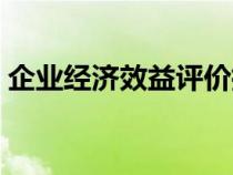 企業(yè)經(jīng)濟效益評價指標體系（企業(yè)經(jīng)濟效益）
