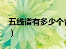 五線譜有多少個音位?（五線譜有多少個音位）