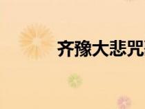 齊豫大悲咒歌詞（齊豫大悲咒）